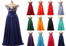 Under 50 Elegant Floor Length Formal Evening Dresses Chiffon long Party Dresses with Appliques and Crystals Prom Dresses 8574264