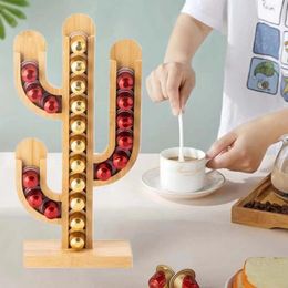 Kitchen Storage Modern Simple Wind Coffee Cactus Shape Can Be Disassembled And Assembled Wooden Rack Organiser