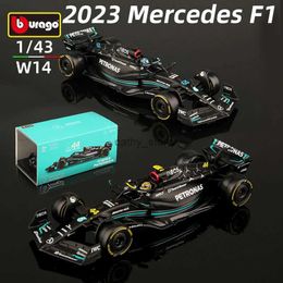 Diecast Model Cars Bburago 1 43 W14 44# Hamilton Mercedes-AMG Petronas F1 Team #63 Russell Alloy Car Die Cast Car Model Competition Vehicles 2023 SL2403