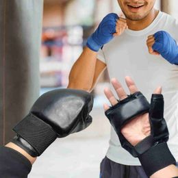 Protective Gear Half Finger Boxing Gloves Training for Men Women Sparring Gloves for Shadow Boxing Muay Thai Punching Bag Fighting Sports yq240318