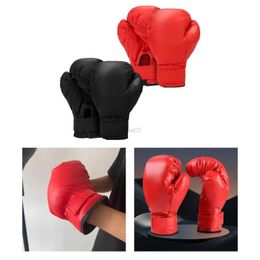 Protective Gear 2 Pair Boxing Training Gloves Professional PU Leather Punch Mitts Hand Guard Punching Bag Kickboxing Fitness Mma Exercise Gym yq240318