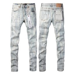 Tasarımcı Mens Jeans Kadın Pantolon Mor Kot Yaz Deliği Denim Pantolon İnce Fit Erkekler Mor Kot