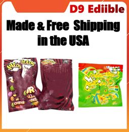 ABD Stock IN USA D9 Yenilebilir Gummies Ambalaj Ziplock Koku Kanıtı 500mg 600mg