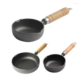 Pans Cast Iron Deep Frying Pan With Handle Nonstick Saucepan Stove Stand Hangable Deepened Egg Skillet Kitchen Tool