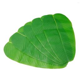 Decorative Flowers Artificial Banana Leaves For Hawaiian Large Luau Party Decor Table Mat