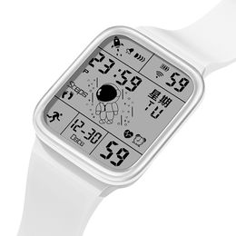 Tech Sense Harajuku Astronautenuhr mit hohem Erscheinungsbild, LED-Kalender, männliche und weibliche Studentenparty, modische elektronische Uhr