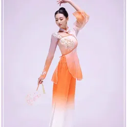 Stage Wear Classical Dance Dress Female Elegant Chinese Style Set Umbrella Fan National Yangko Costume