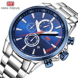 MINI Focusmen's Business Watchcalendar Night Glow Waterproofprecision Steel Bandbrand Direct 0085G