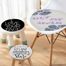 Pillow I LOVE YOU Flower Written Lettering Art Meditation Stool Pad Dining Chair Tatami Seat Anti-Slip Buttocks