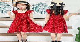 Malayu Baby Girls Dress Summer New Kids Clothes Sleeveless Polka dot Mesh dress Clothes For Girls Princess dresses 26 Year3780185