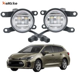 EEMRKE Led Car Fog Lights Assembly for Suzuki Swace 2020 2021 2022 2023 Front Bumper Fog Lamp with Lens Driving DRL 30W 12V White or Yellow