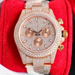 Rose Gold Diamond Watch Designer Watches Automatic Mechanical 7750 Movement Waterproof Men Sapphire Business Stainless Steel 40mm Wristwatch Montre de Luxe