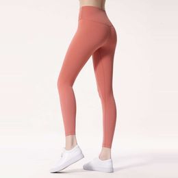 Lu Pant Align Align Lu Lemon Leggings Women Workout Naked Feeling High Waisted Athletic Yoga Elastic Slim Sexy Trousers Hips Lifting Push