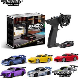 Electric/Rc Car Electricrc Turbo Racing 1 76 C64 C73 C72 C74 Drift Rc With Gyro Radio Fl Proportional Remote Control Toys Rtr Kit Fo Dhs59