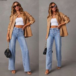Новые удобные повседневные свободные женские джинсы с широкими штанинами