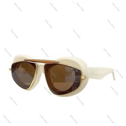 Luxury Loewee Sunglasses Tarsier Loweve Sunglasses for Woman Sun Glasses Acetate Butterfly Large Frame Lens Frame Brand Mask Yellow Driving Mirror Eyeglasses 308