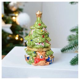 Jewellery Pouches Green Trinket Box Ornaments Xmas-Tree Ring Holder Organiser Display For Xmas Charms Earrings Durable