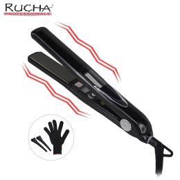 Irons RUCHA Vibrating Hair Straightener Professional Titanium Plate Keratin Vibrate Massage 450F Flat Iron Fast Heating Hair Irons