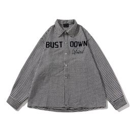Mens Designer Shirt New Plaid Jacket Men's Fall Woven Patchwork Shirt Trend Retro Lapel Casual Simple Men's Coat