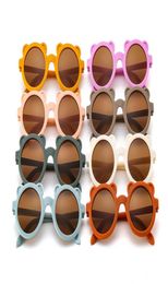 summer Baby sunglasses matte glasses Kids fashion eyeglasses Tide round frame vintage Mocha Colour glasse UV400 goggle children9863764