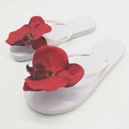 Boots Haha Flower Flower Women's Flipflop Shoes Flip Flops Rose Sandals Female Flat Women's Shoes Size Freeshipping