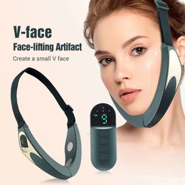 V Machine Electric VLine Up Lift Belt Massage 6 Modes Skin Lifting Firming Beauty Device Double Chin Reducer 240228