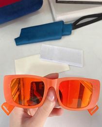 Sunglasses for mens womens fashion classic square plate black orange frame beach vacation designer glasses 0516S antiultraviolet 6648276