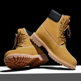Boots 2023 Popular Military Boots For Men Women Yellow Army Combat Boots Unisex Fashion Combat Shoes Couples Big Size 45 46