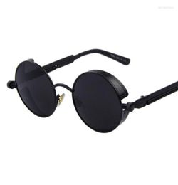 Sunglasses Black Round Steampunk Men Fashion Brand Designer Luxury Classic Retro Mirror Sun Glasses Women Circle 6282433