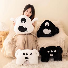 New Black and White Big Eyed Monster Doll Sleeping Pillow Plush Toy Sofa Pillow Decoration Gift