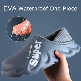 Slippers 2021 Winter Women Slippers EVA Waterproof Warm Plush Home Shoes Ladies NonSlip Indoor Soft Sole Cotton Slides Couple Footwear