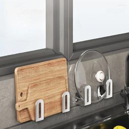 Kitchen Storage Wall-mounted Useful Things For Tools No Punching Pot Lid Holder Multifunctional Wall Rack Cutlery Organizer Item