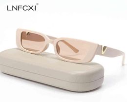 Lnfcxi Retro Small Frame Cat Eye Sunglasses For Women 2021 Luxury V Sunglasses Men Fashion Jelly Sunglasses With Metal Hinges Y2207047354