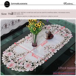 Table Mats Plate Mat Pastoral European Anti-scald Rectangular Living Room Bedside Cover Cloth Fabric Desktop Decoration Modern