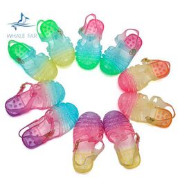 HBP Non-Brand Wholesale New Design Summer Children Shoes Fashion Beautiful Multicolour Kids Beach Boys Girls Non-slip Jelly Sandals