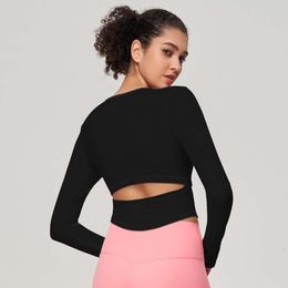 Lu Align Shirts Sleeve Suit Long Women, Running Exercise Fiess Pullover, New Yoga Top, Autumn and Winter, 2023 2024 Gym Jogger Sports