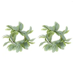 Decorative Flowers Greenery Decor Rings Wreaths Wedding Green Eucalyptus Leaves Artificial Leaf Boho