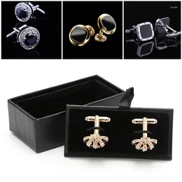 Jewelry Pouches Men Leather Travel Cufflinks Ring Storage Box For Case Holder Display