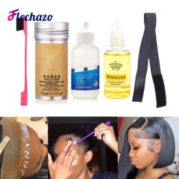 Adhesives Flechazo Wig Product 5Pcs/Kit Wig Glue + Lace Tape Remover + Hair Brush + Adjustable Elastic Melt Band + Hair Wax Stick