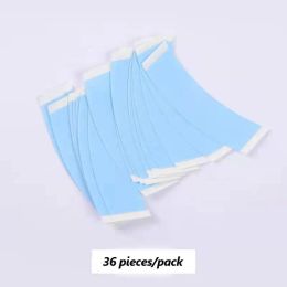 Sticks Human Hair Wigs 's Tapes 36pcs Blue Tapes For Human Hair Systems C Shape V Shape Tape Adhesive Tape Double Sided Tapes