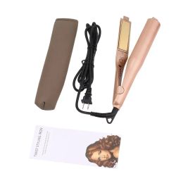 Irons Professional 2 In 1 Twist Hair Curling & Straightening Iron Hair Straightener Hair Curler Wet & Dry Flat Iron Hair Styler