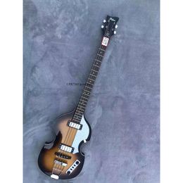 Genuine Hofner HI S ERIES B Bass Strings Guitar Flame Tiger Maple Back Hardwares In Stock F