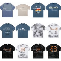 Designer Men Summer Tees Luxury Printed Tops Casual Oversize Short Sleeve Hiphop Tshirt For Youngster Skateboard Street