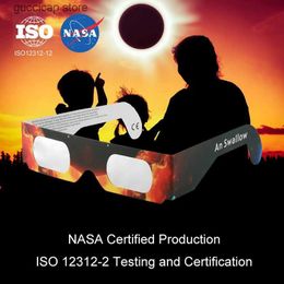 Sunglasses Paper Solar Eclipse Glasses CE ISO Certified Safe for Direct Sun Viewing Y240318