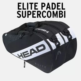 Bags HEAD 6R Elite Padel Supercombi Backpack 12R Alpha Monstercombi Tennis Racket Single Shoulder Bag Carrybag