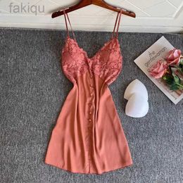 Sexy Pyjamas New Lace Pyjamas Suit Sexy 2PCS Pyjama Home Clothing Satin Strap Shorts Sleep Set Nightwear Intimate Lingerie 24318