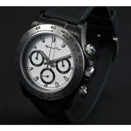 Wristwatches Mysterious Code Men's Watches Vk63 Choronograph Watch Quartz Panda Retro For 7750 Diving Titanium Material