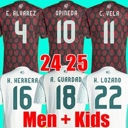 2004 2005Top thailand quality 2024 MEXICO soccer jerseys Mexico 1985 Retro Kit football shirt red and white soccer shirts CHICHARITO LOZANO Men and kids sets uniform