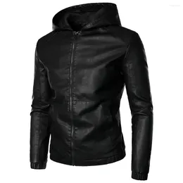 Men's Jackets Men Motorcycle PU Leather Autumn Causal Warm Coat Male Spring Fashion Masculinas Windproof Jacket Overcoat S-5XL