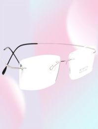 Pure titanium optical frame Silhouette type hypoallergenic hingeless glasses frame men women brand Ultralight eyeglasses with ori3483617
